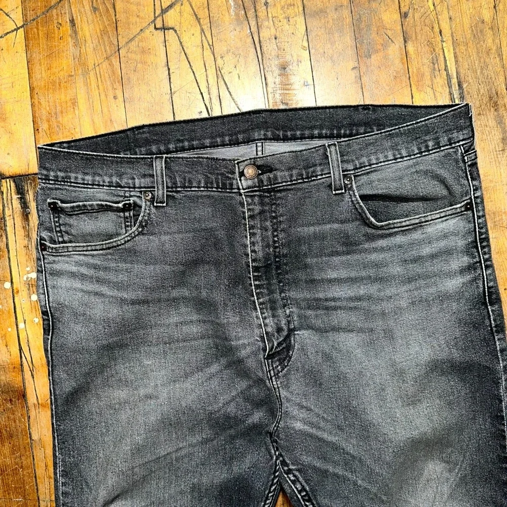 Levi's 505 Jeans Men's 40x30 Black Denim Regular Fit Straight Leg Stretch Preppy
